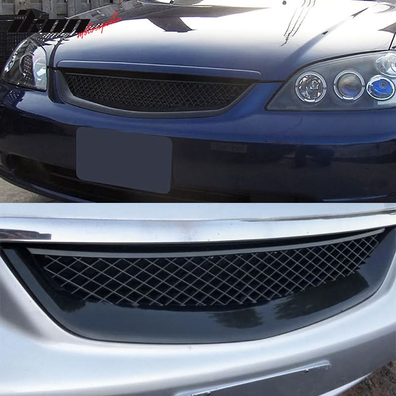 2001-2003 Honda Civic 2Dr 4Dr T-R Black Front Hood Grille Grill ABS - Image 3