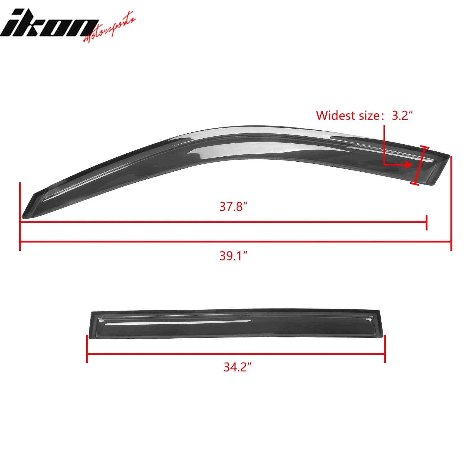 2001-2007 Toyota Highlander Slim Style Smoke Visor Window Vent Acrylic - Image 13
