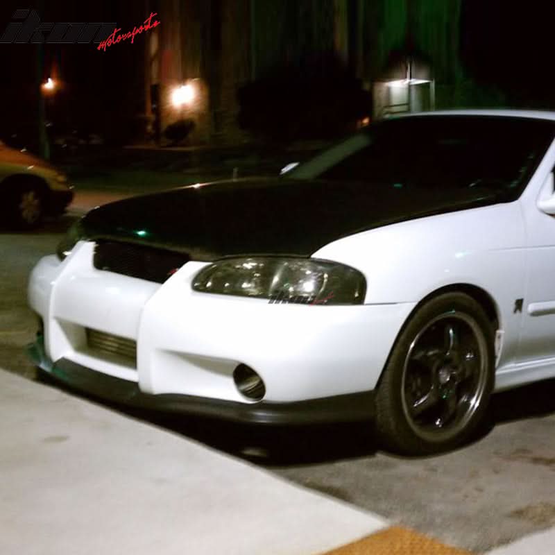 2002-2003 Nissan Sentra B15 SER JDM style Black Front Bumper Lip PU - Image 5