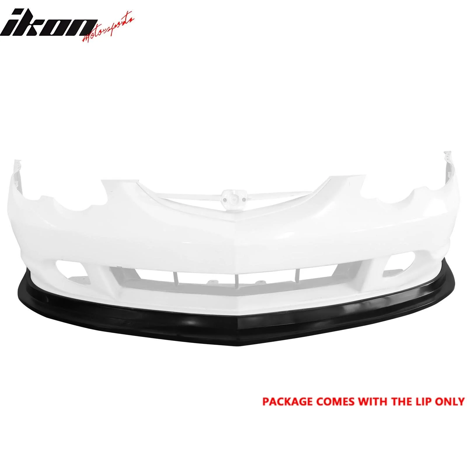2002-2004 Acura RSX MDA Style Unpainted Black Front Lip Splitter PU - Image 2
