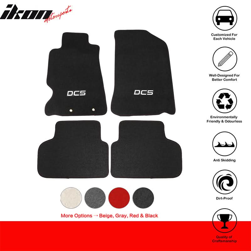 2002-2006 Acura RSX Car Floor Mats Carpet 4PC Nylon - Image 18