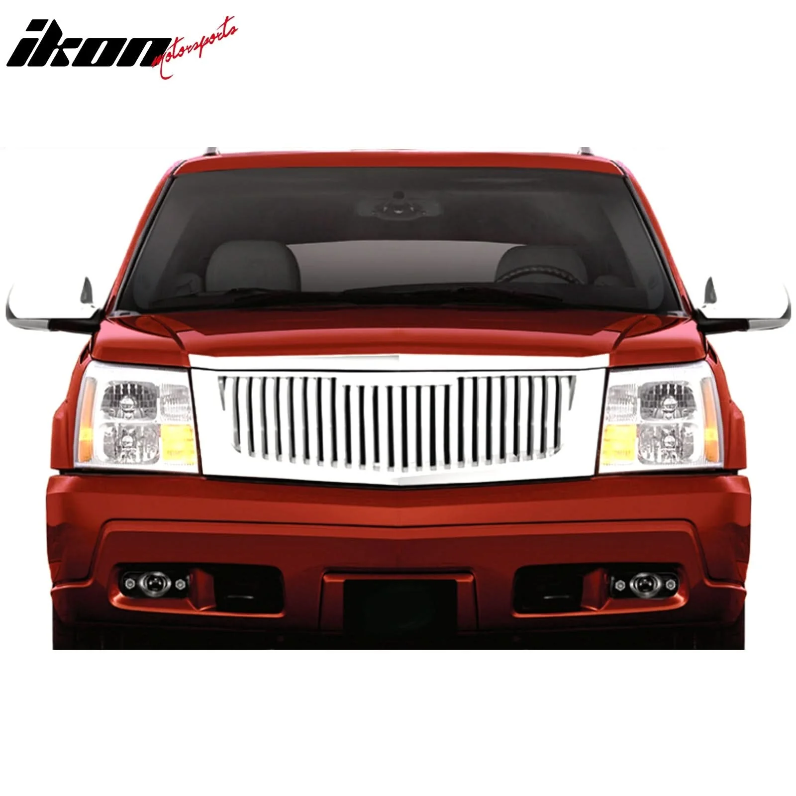 2002-2006 Cadillac Escalade Vertical Style Bumper Grille Chrome ABS - Image 2
