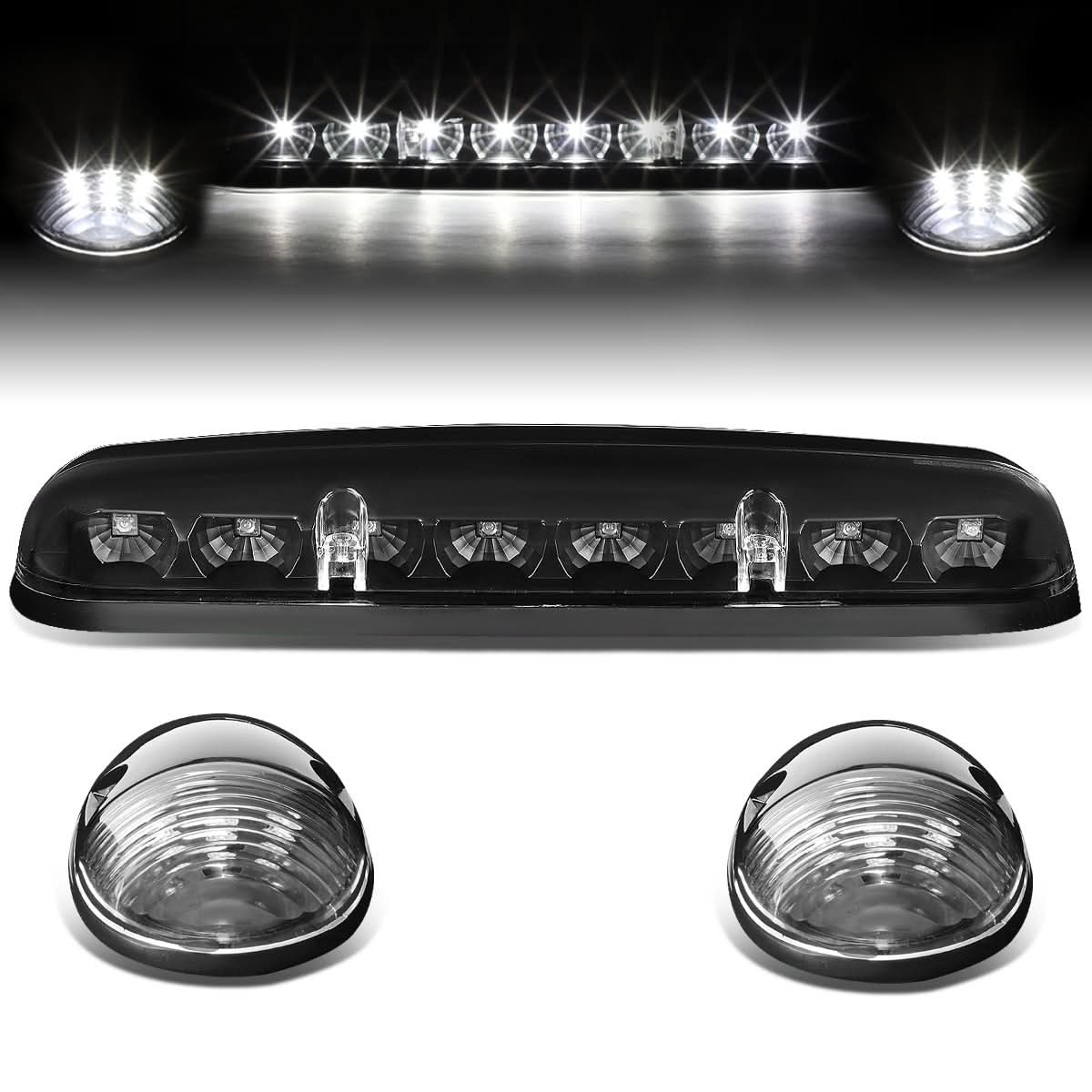2002-2007 Chevrolet Silverado / GMC Sierra Cab Light - Black Housing / White LED - Image 2