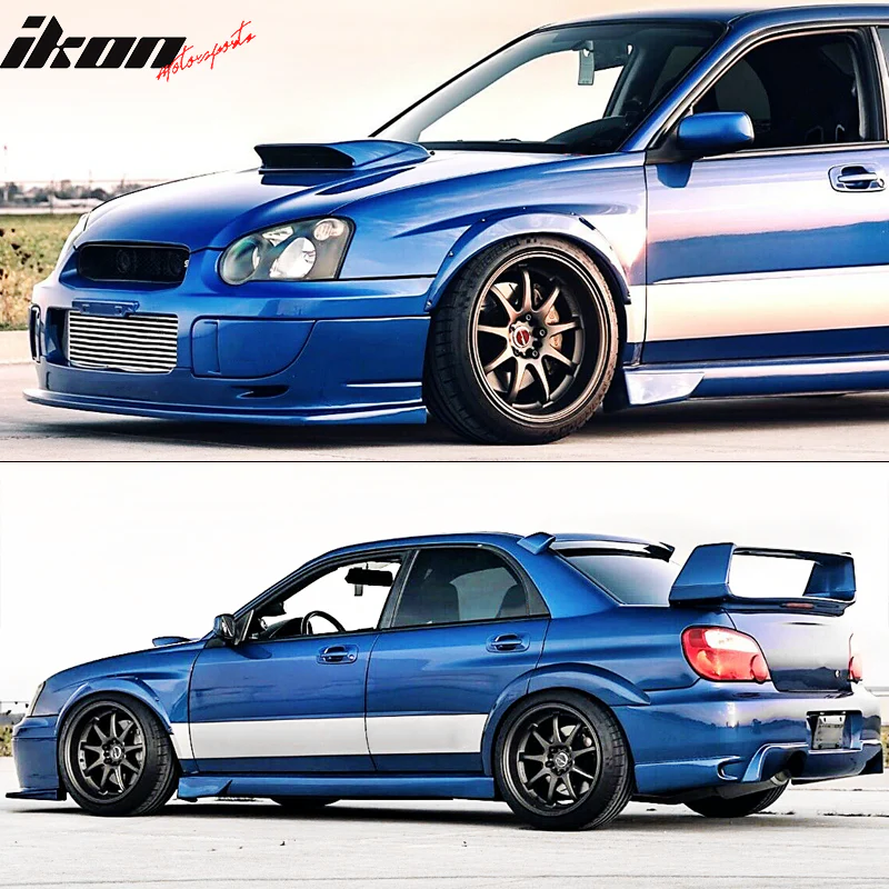 2002-2007 Subaru Impreza WRX STi Front Fender Flares Kits - FRP - Image 2