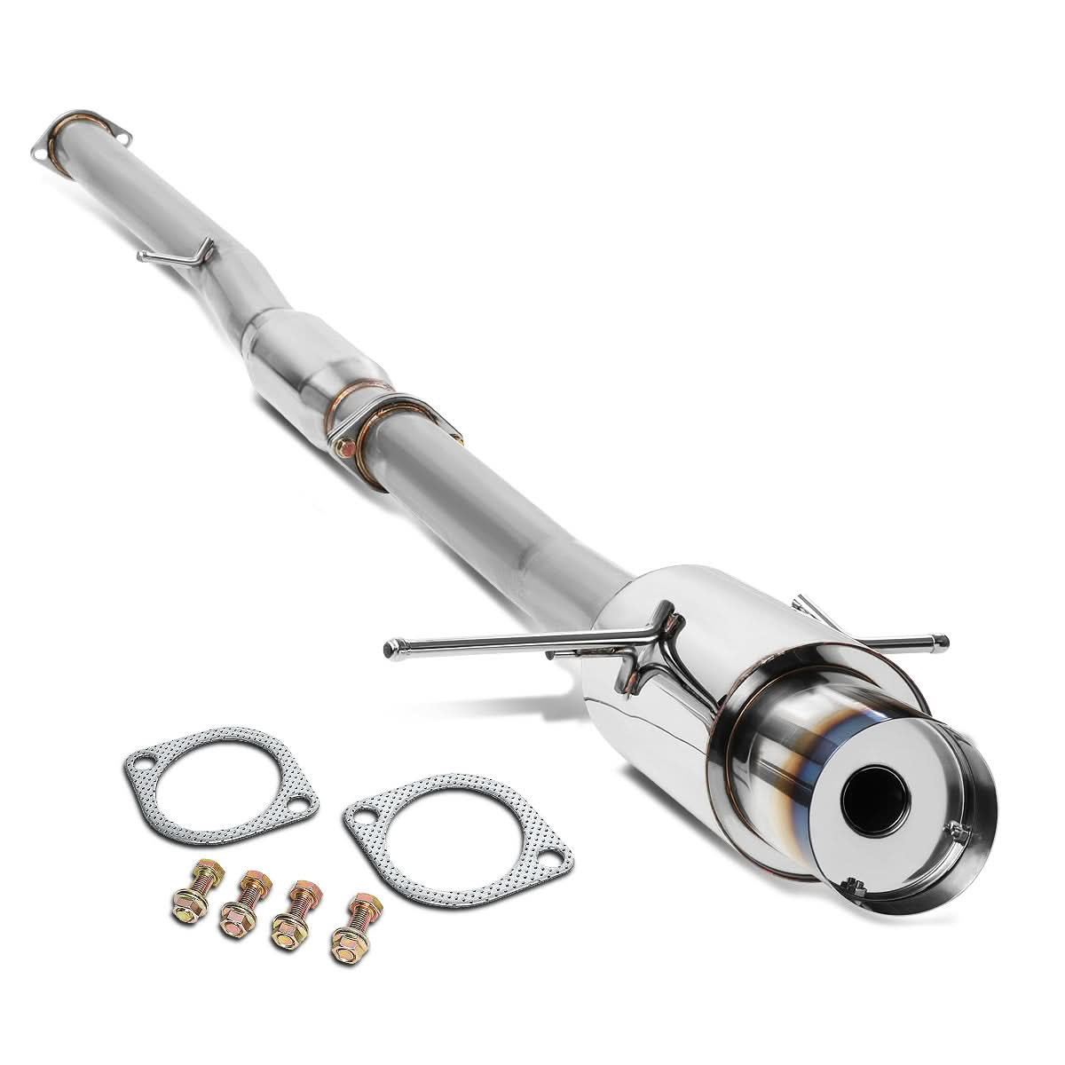 2002-2007 Subaru WRX STI Catback Exhaust Single Burnt Tip Stainless Steel - Image 2