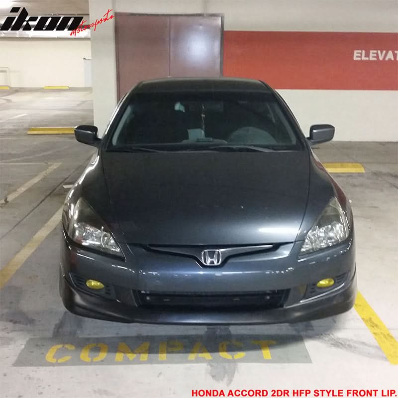 2003-2005 Honda Accord Coupe HFP Style Unpainted Front Bumper Lip PU - Image 2