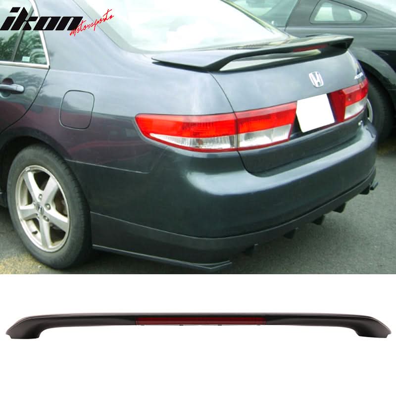 2003-2005 Honda Accord Sedan OEM Style 3rd LED Brake Trunk Spoiler ABS - Image 5