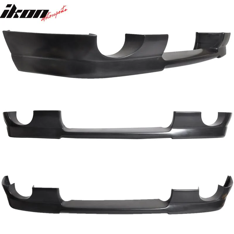 2003-2005 Subaru Forester DS Style Unpainted Black Front Bumper Lip PU - Image 4