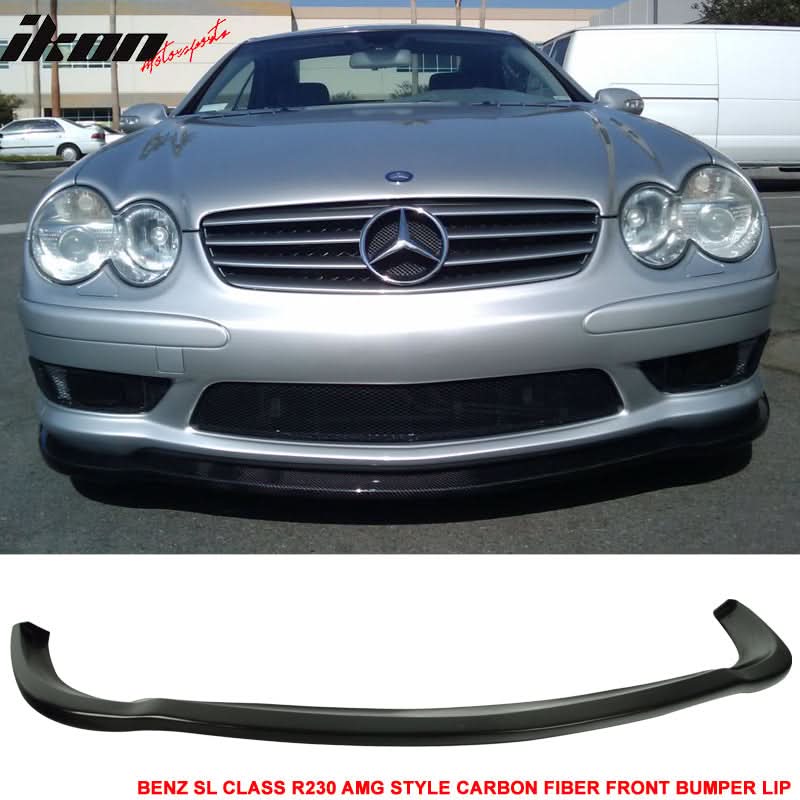 2003-2006 Benz SL Class R230 AMG Style Front Bumper Lip Carbon Fiber - Image 7