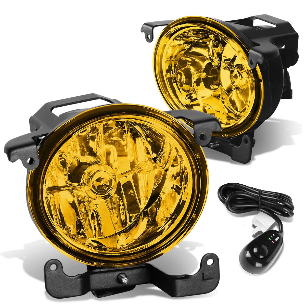 2003-2006 Hyundai Accent Fog Lights with Switch - 881 Bulb Amber - Image 2