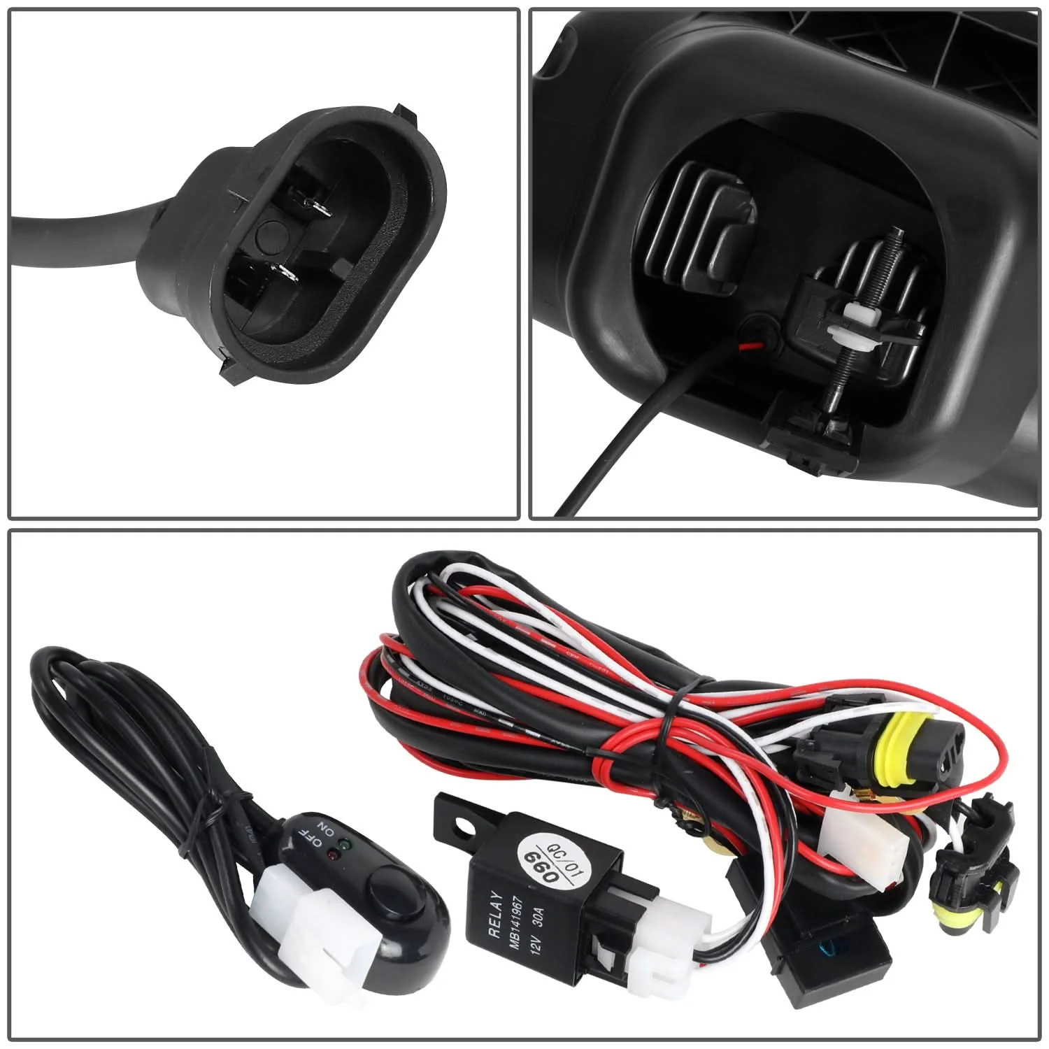 2003-2007 Chevrolet Silverado / Avalanche LED Projector Fog Lights - Smoke - Image 5