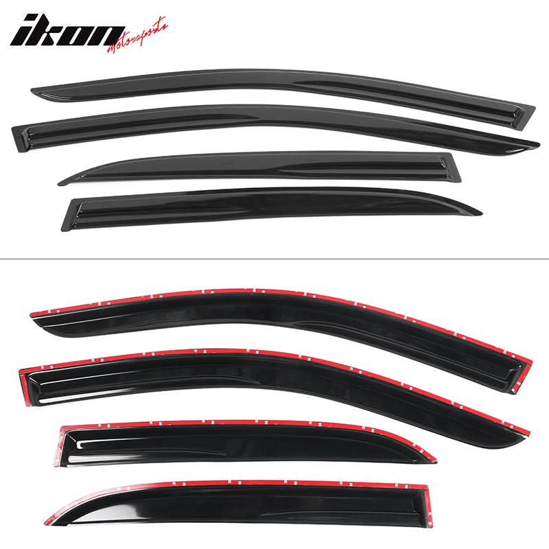2003-2007 Honda Accord 4Door Acrylic 4PC Tape On Window Visors Guard - Image 11