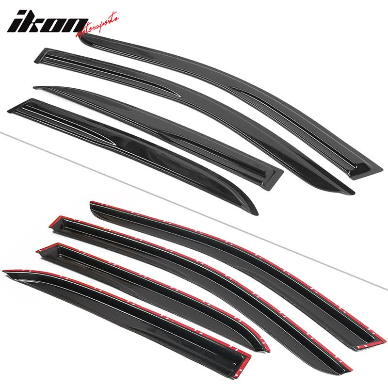 2003-2007 Honda Accord 4Door Acrylic 4PC Tape On Window Visors Guard - Image 12