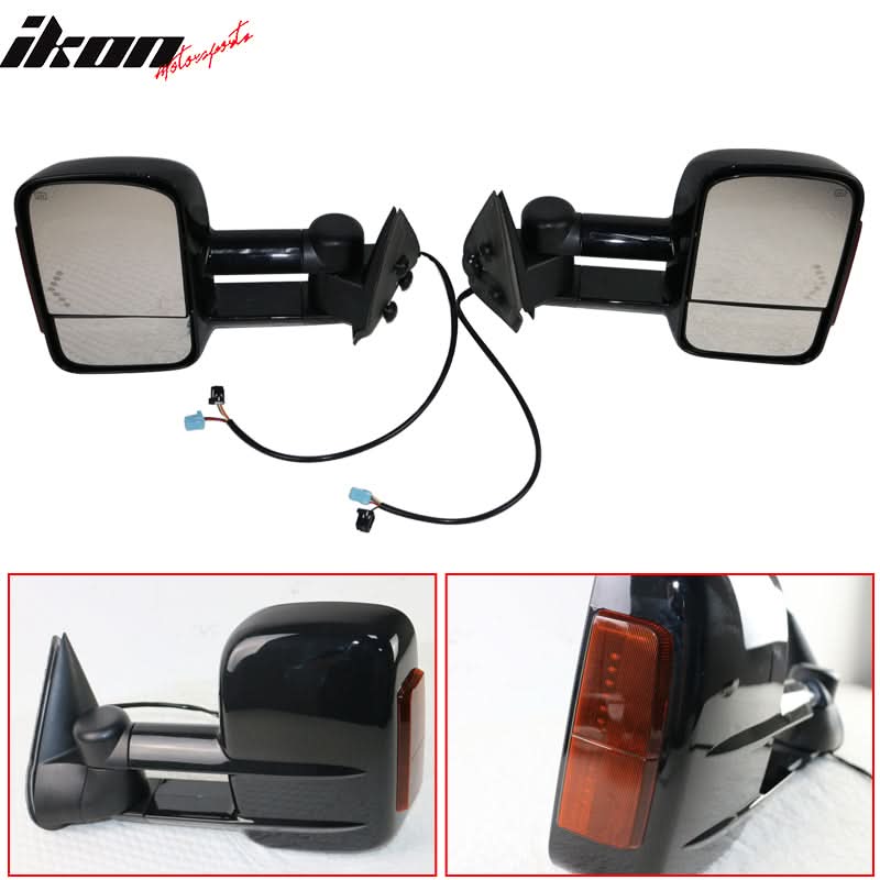 2003-2007Â Silverado Sierra Tow Mirrors Power Heated Signal Light 2PC - Image 2