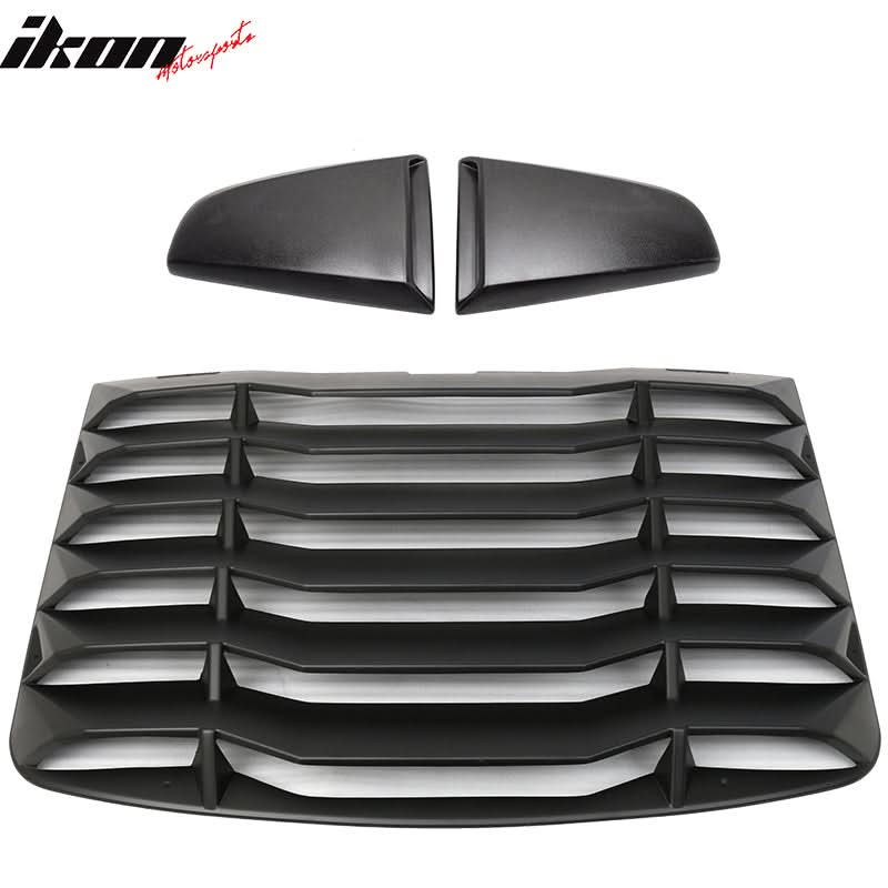 2003-2008 Nissan 350Z Black Rear Window Louver Side Vent ABS Plastic - Image 2
