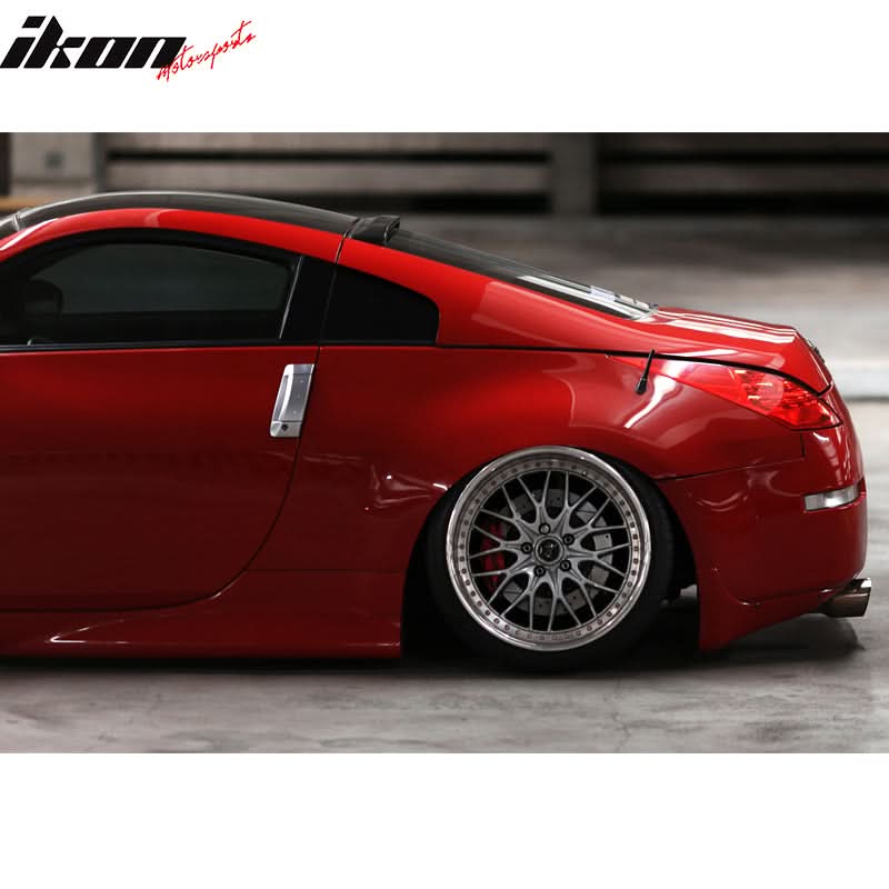 2003-2008 Nissan 350Z RS Style Roof Spoiler Wing Unpainted Black ABS - Image 3