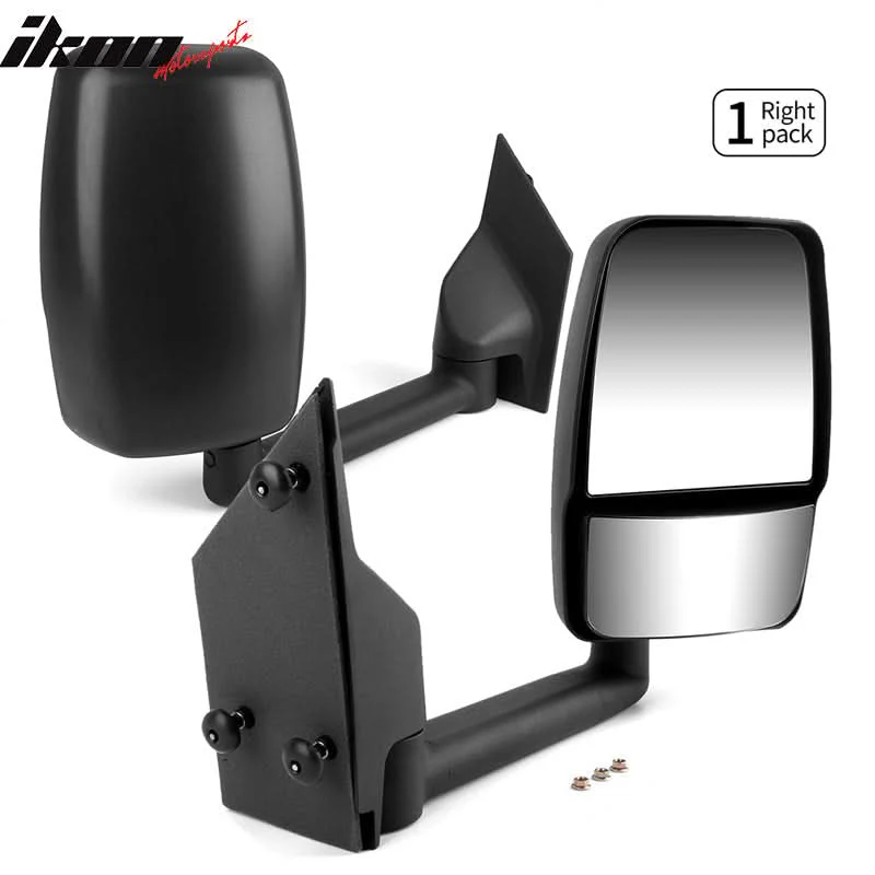 2003-2017Â Chevy Express GMC Savana Side View Towing Mirror Textured - Image 4