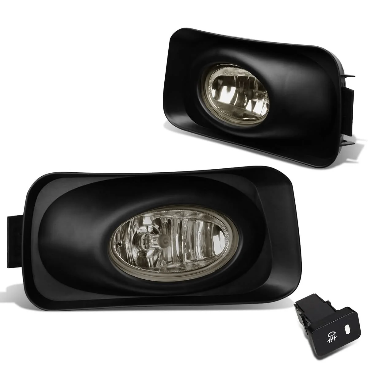 2004-2005 Acura TSX Fog Lights with Switch & Bezel - Smoke - Image 2