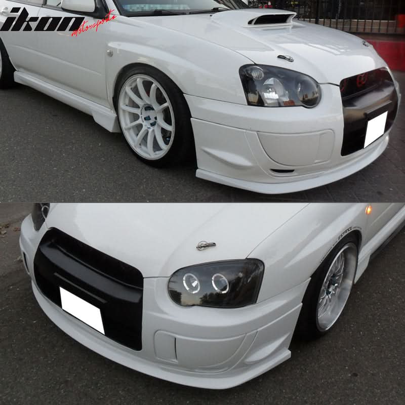 2004-2005 Subaru Impreza WRX STI Style Front Bumper Lip PU Side Cover - Image 4