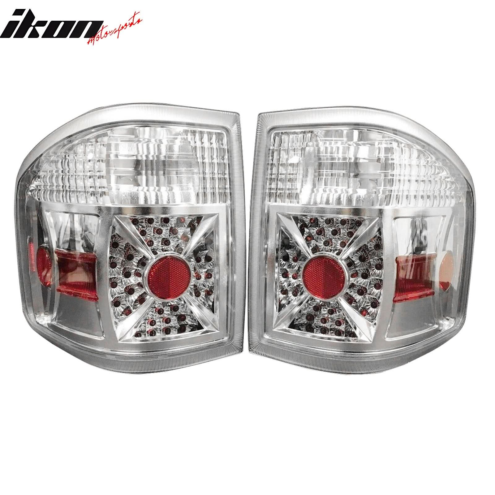 2004-2007 Ford F-150 Chrome Clear Lens LED Tail Lights Rear Brake Lamp - Image 2