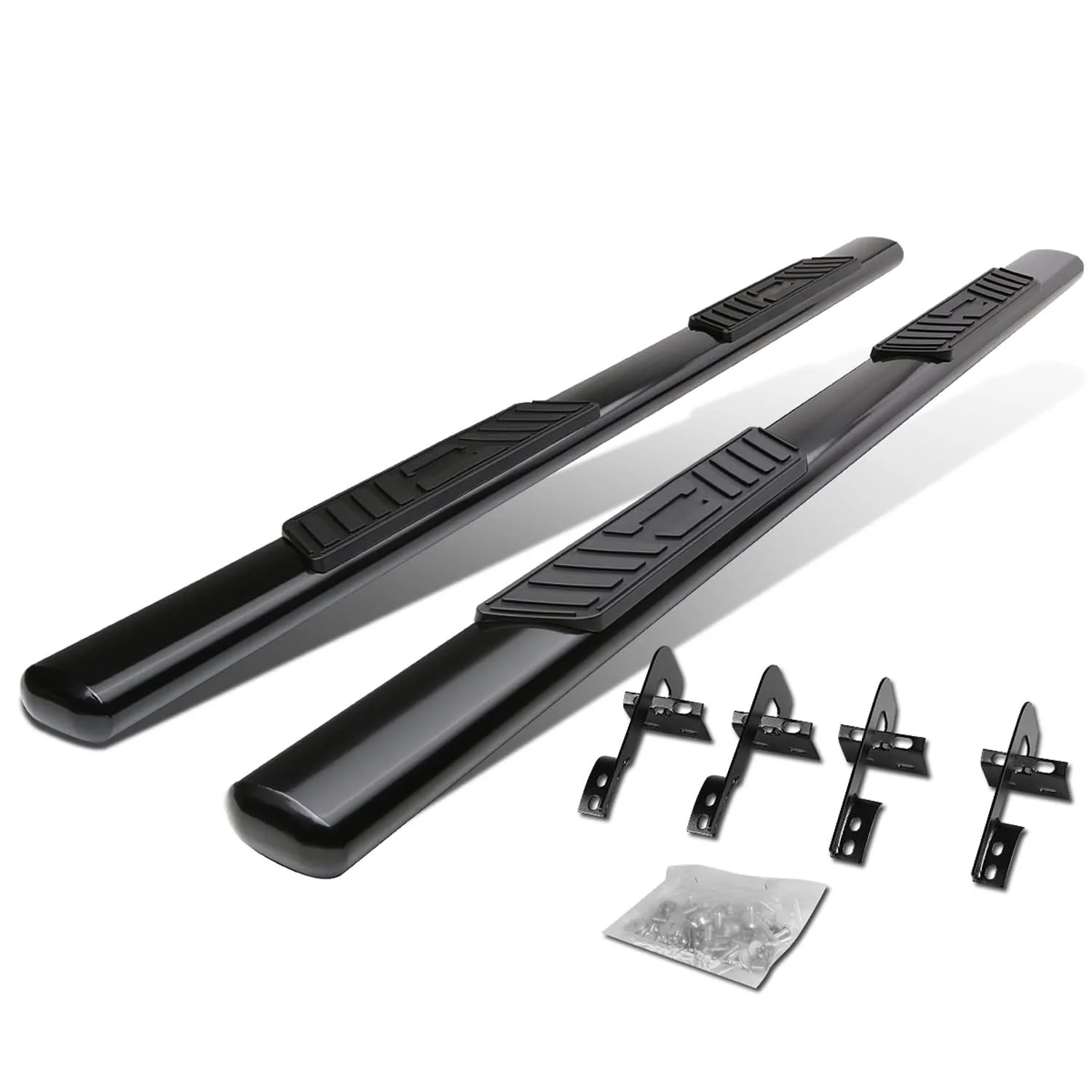 2004-2008 Ford F-150 SuperCab 5" Oval Black Nerf Bars - Image 3
