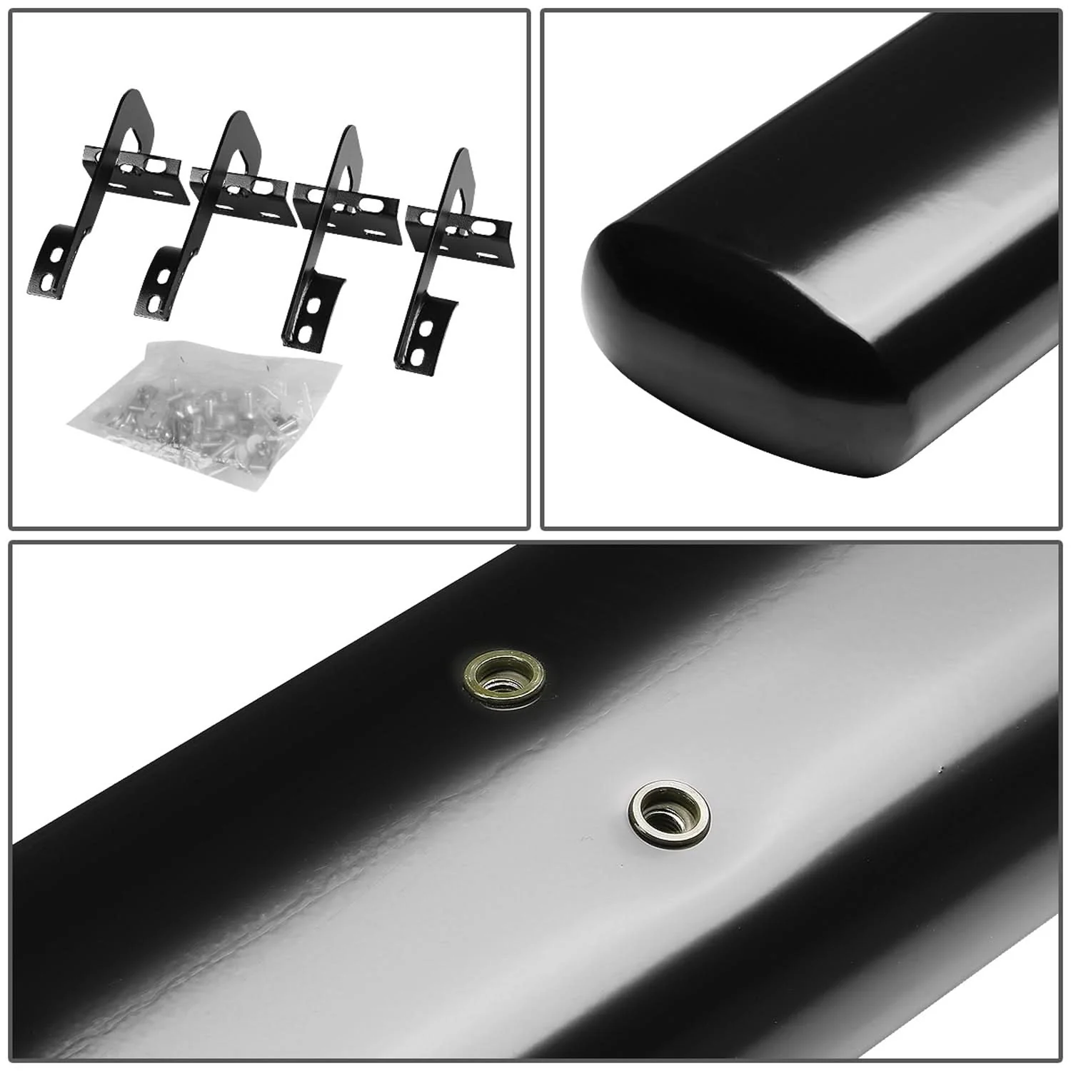2004-2008 Ford F-150 SuperCab 5" Oval Black Nerf Bars - Image 5
