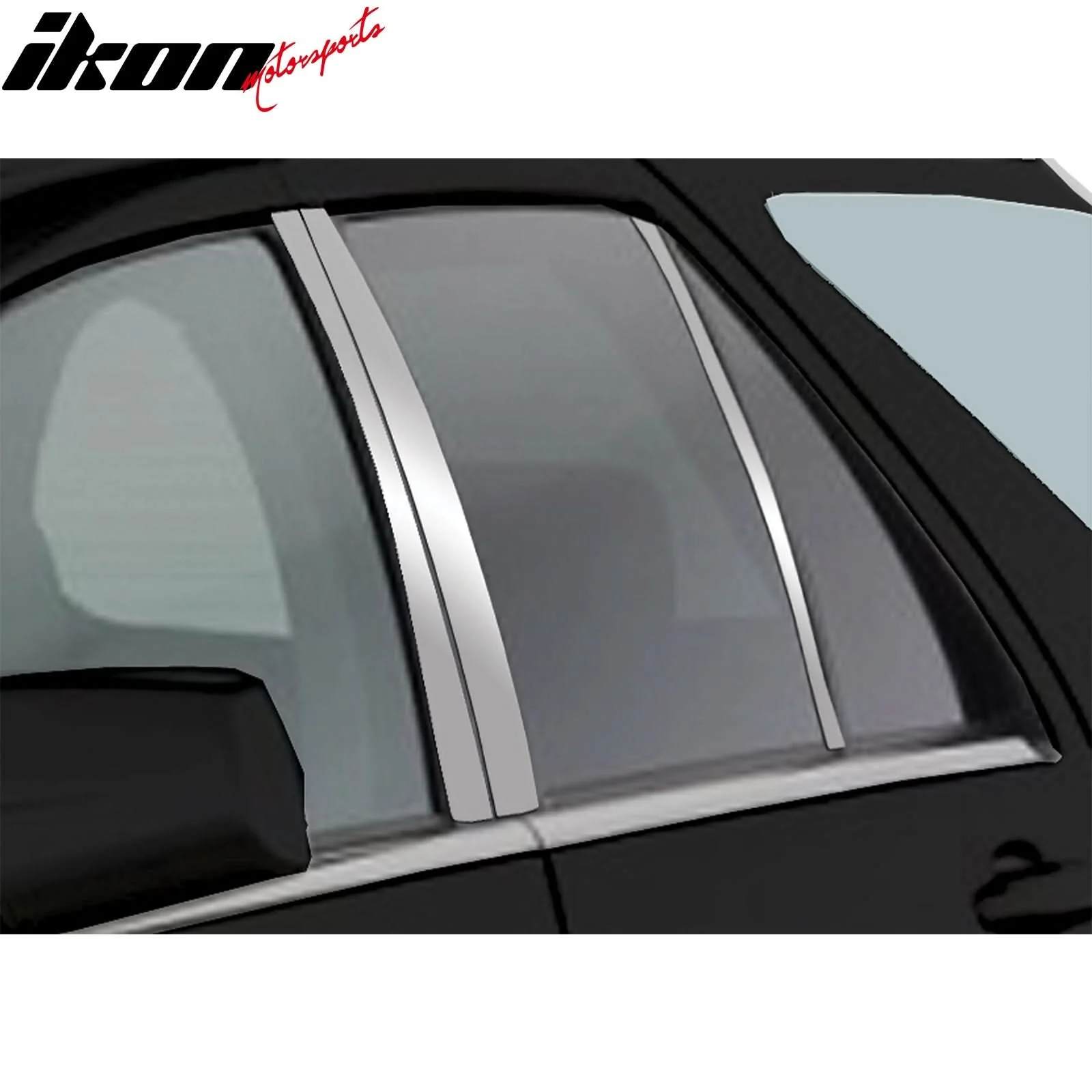 2004-2009 Cadillac SRX Mirror Finish Pillar Posts Stainless Steel - Image 2