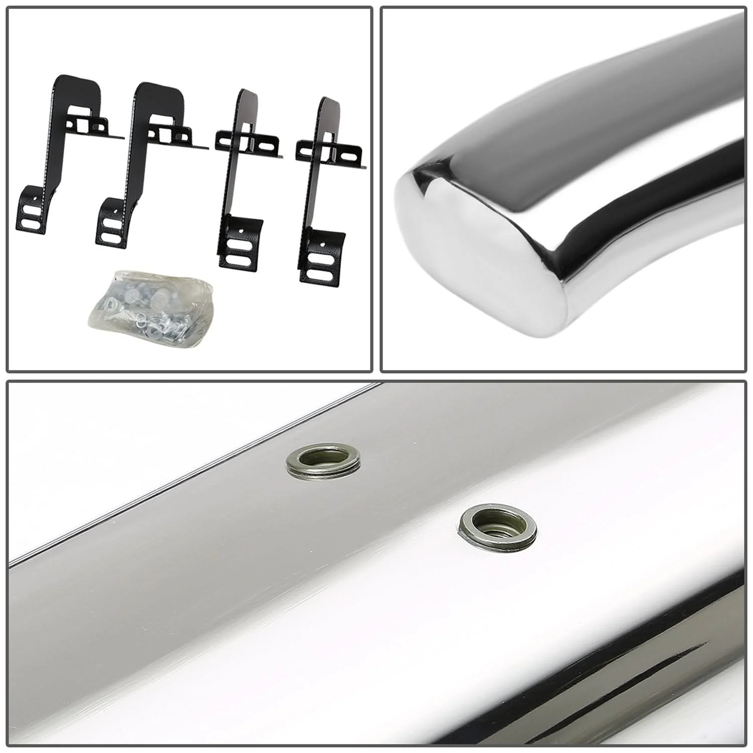 2004-2014 Ford F-150 Regular Cab 4" Oval Nerf Bars - Silver - Image 5
