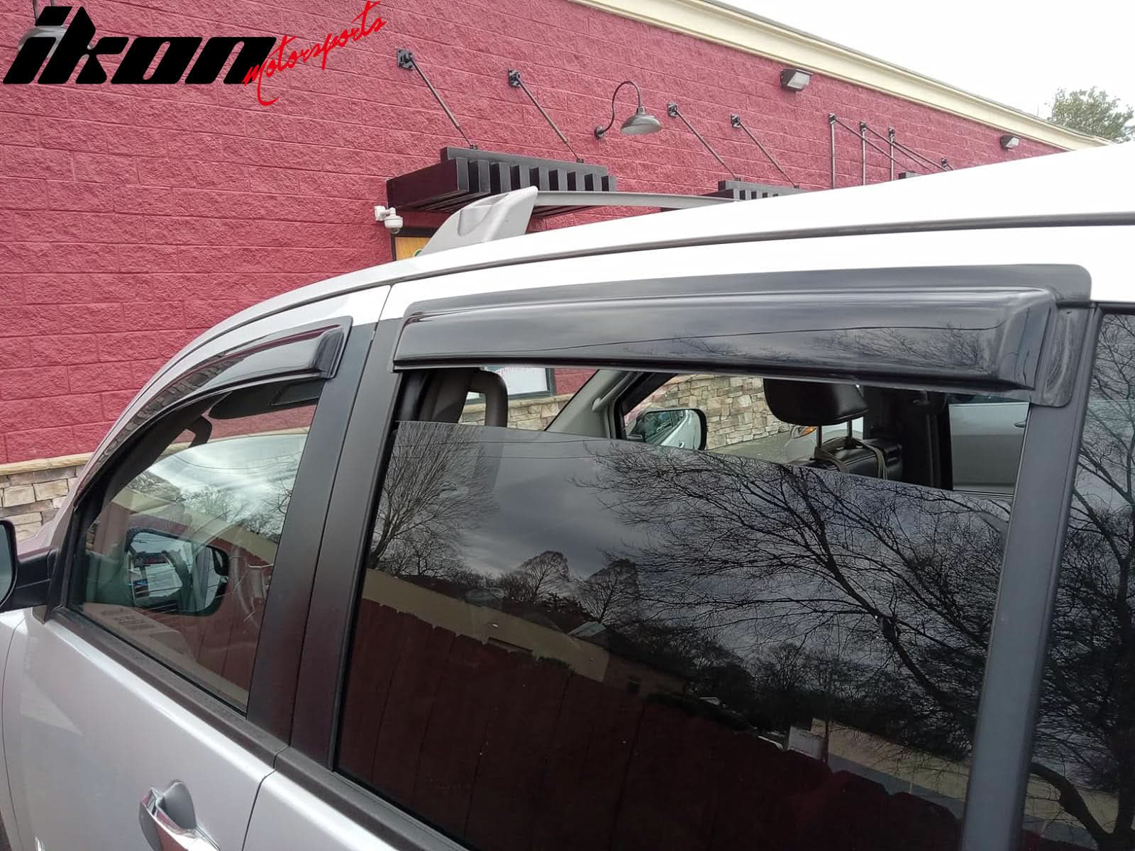 2004-2016 Nissan Armada Slim Style Smoke Visor Window Rain Guard Acryl - Image 2