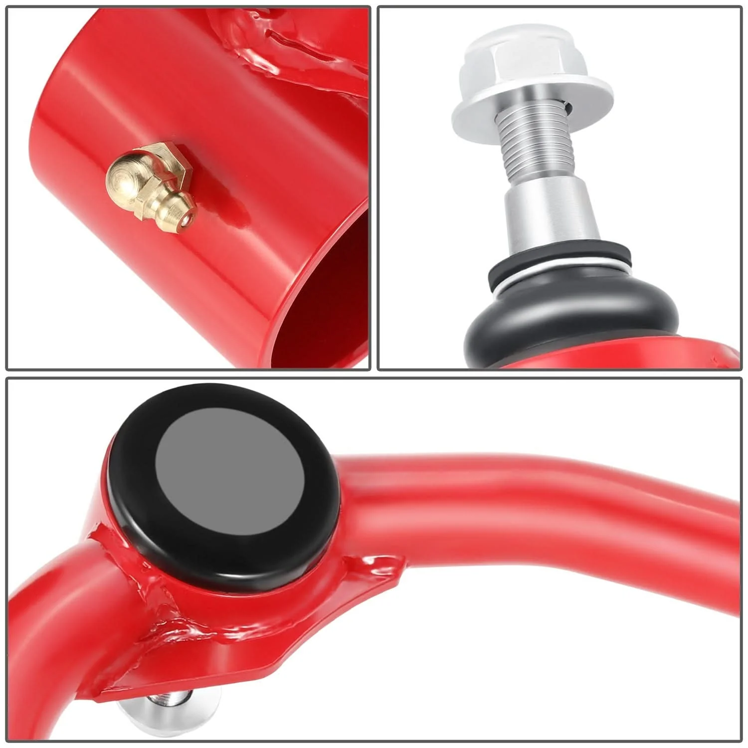 2004-2020 Ford F-150 Front Upper Control Arms Red Black - Image 2
