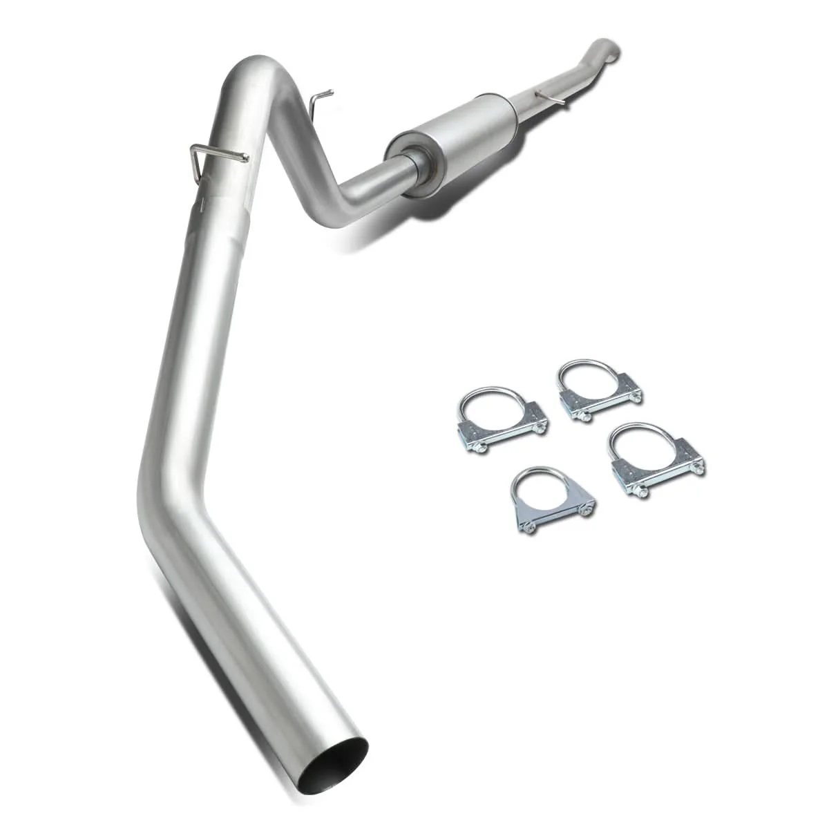 2005-2007 Dodge Dakota Catback Exhaust System Single Tip Stainless Steel - Image 2