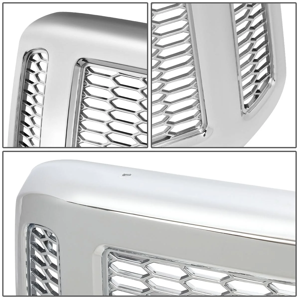 2005-2007 Ford F-250/F-350/F-450/F-550 Honeycomb Mesh Chrome Grille - Image 4
