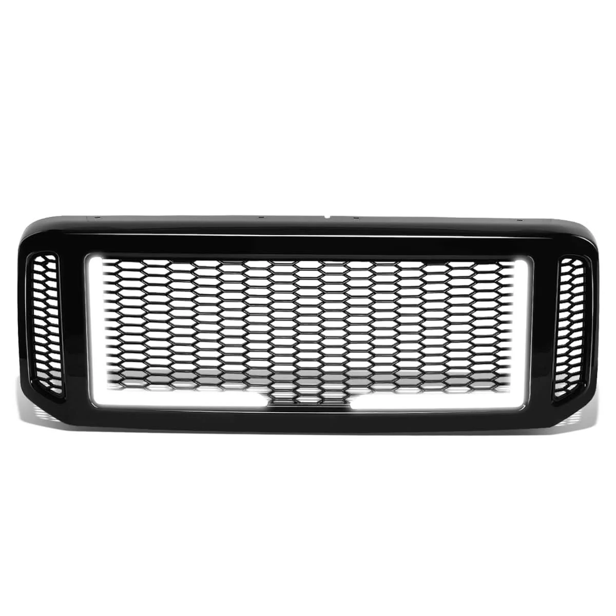 2005-2007 Ford F-250/F-350/F-450/F-550 Honeycomb Mesh Grille w/ LED DRL - Image 3