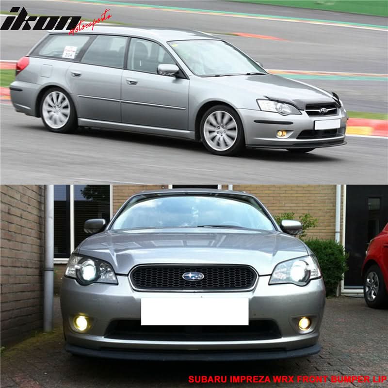 2005-2007 Subaru Legacy STI Style Unpainted Black Front Bumper Lip PU - Image 4