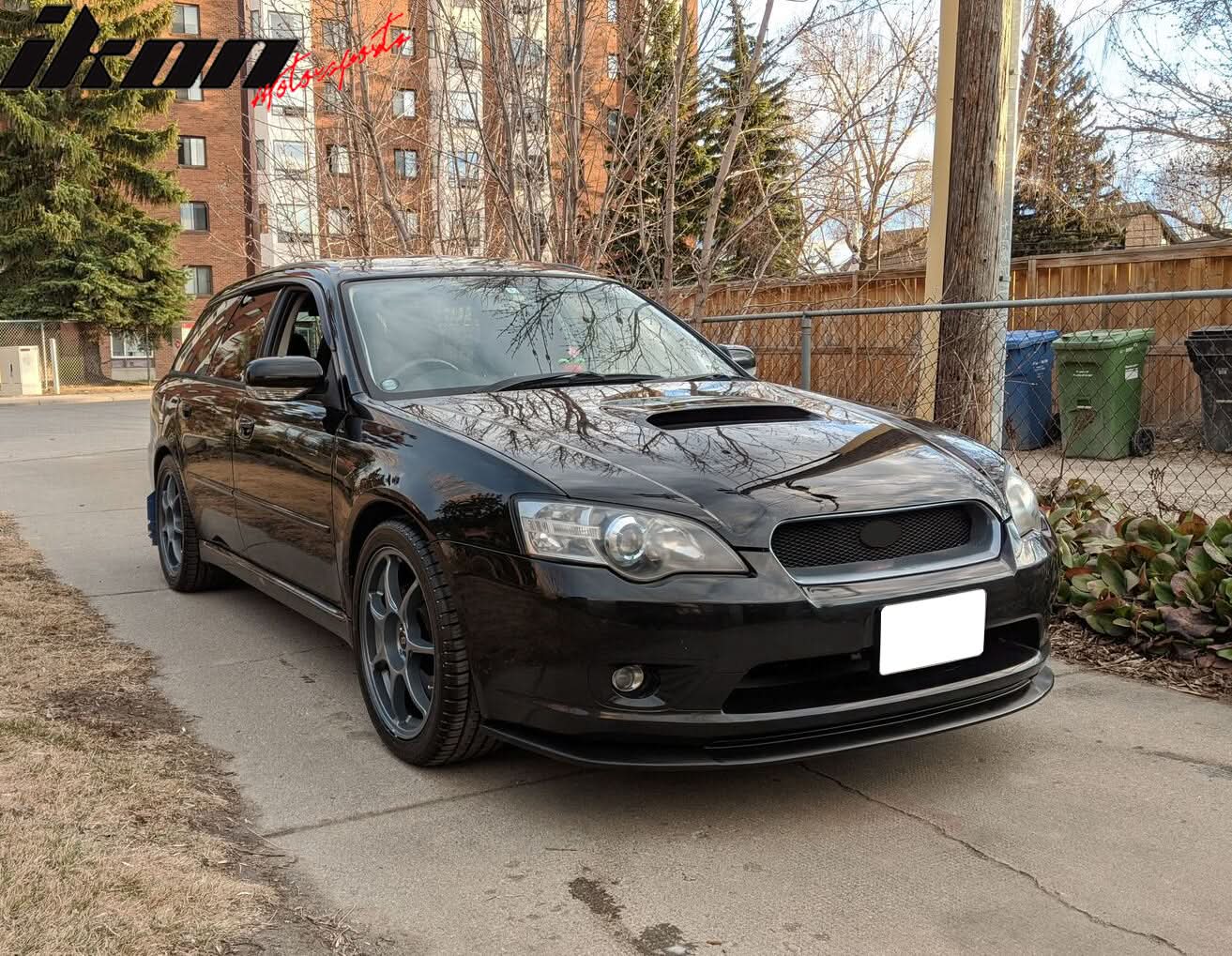 2005-2007 Subaru Legacy STI Style Unpainted Black Front Bumper Lip PU - Image 5