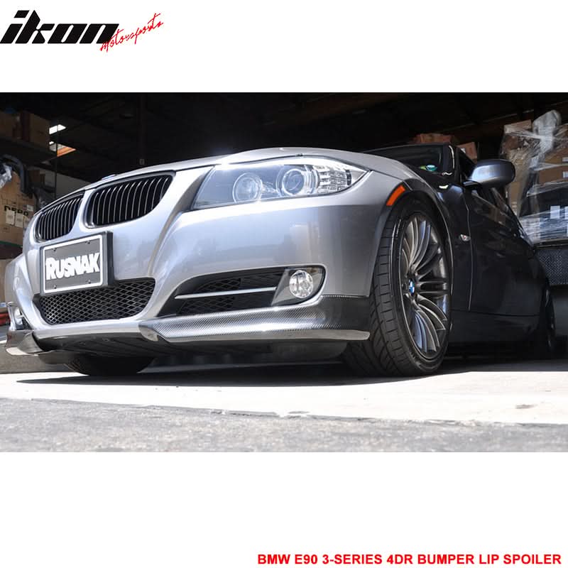 2005-2008 BMW E90 3 Series 4DR EURO Style Front Lip SplitterMatte CF - Image 4