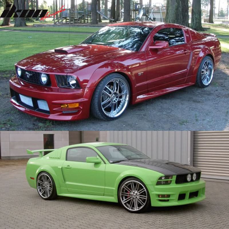 2005-2009 Ford Mustang V6 Racer Style Unpainted Front Bumper Cover PP - Image 4