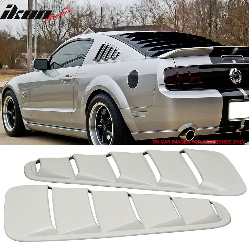 2005-2009 Ford Mustang V6 Side Quarter Window Louvers Windshield Cover - Image 13
