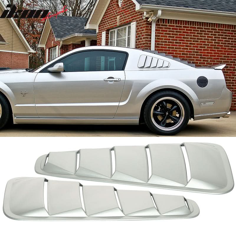 2005-2009 Ford Mustang V6 Side Quarter Window Louvers Windshield Cover - Image 15