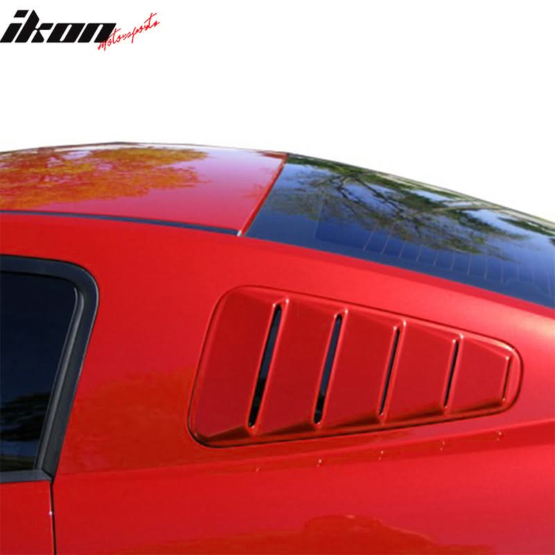 2005-2009 Ford Mustang V6 Side Quarter Window Louvers Windshield Cover - Image 5