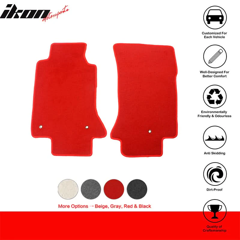 2005-2013 Chevy Corvette C6 Car Floor Mats Carpet 2PC Nylon - Image 14