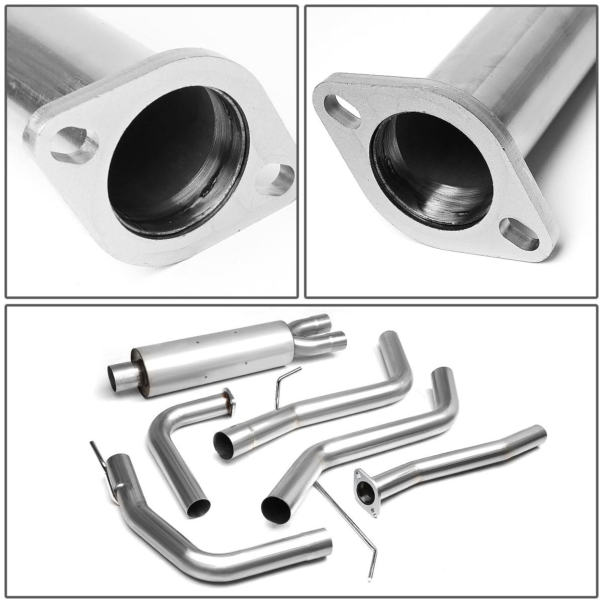 2005-2017 Nissan Frontier Single Tip Catback Exhaust - Stainless Steel - Image 6