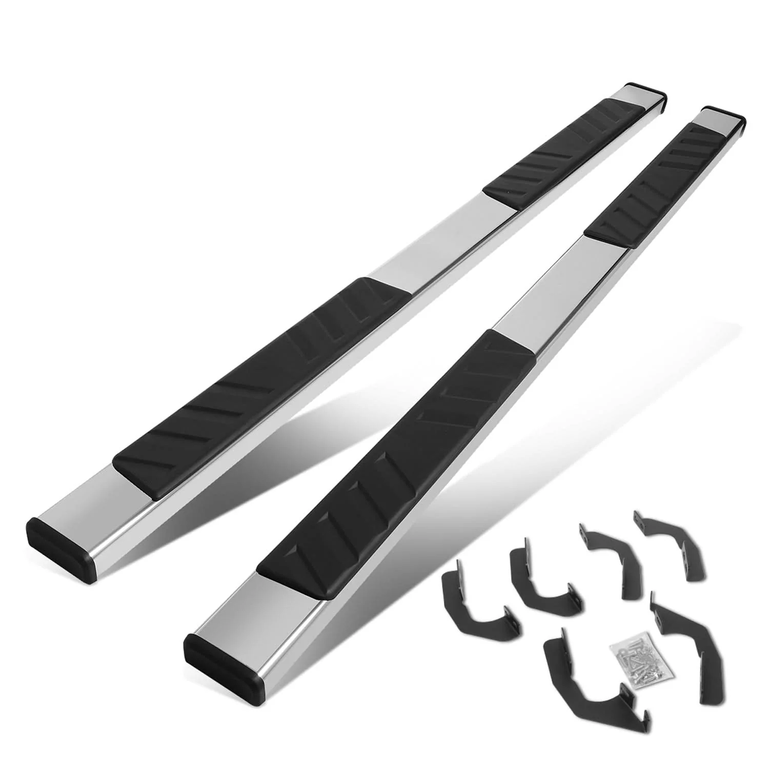 2005-2021 Toyota Tacoma Crew Cab 5" Nerf Bars - Chrome/Black - Image 3