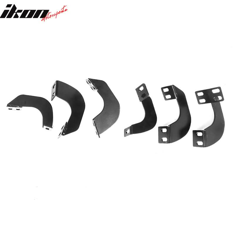 2005-2022 Toyota Tacoma Double Cab IKON V2 Black Running Boards Steel - Image 2