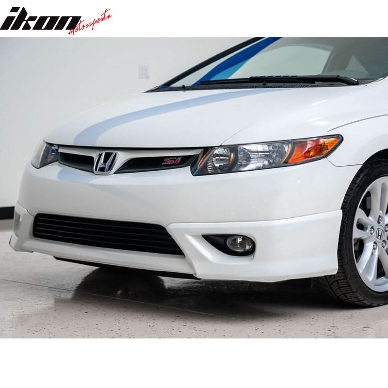 2006-2008 Honda Civic Coupe Front Lip HF-P Style Unpainted Lip Splitte - Image 3
