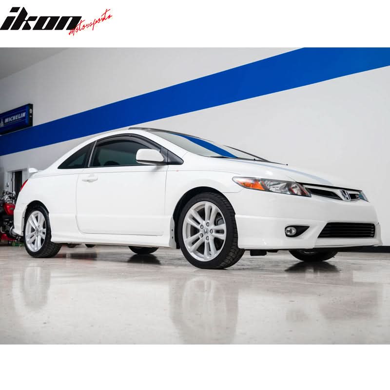 2006-2008 Honda Civic Coupe Front Lip HF-P Style Unpainted Lip Splitte - Image 4
