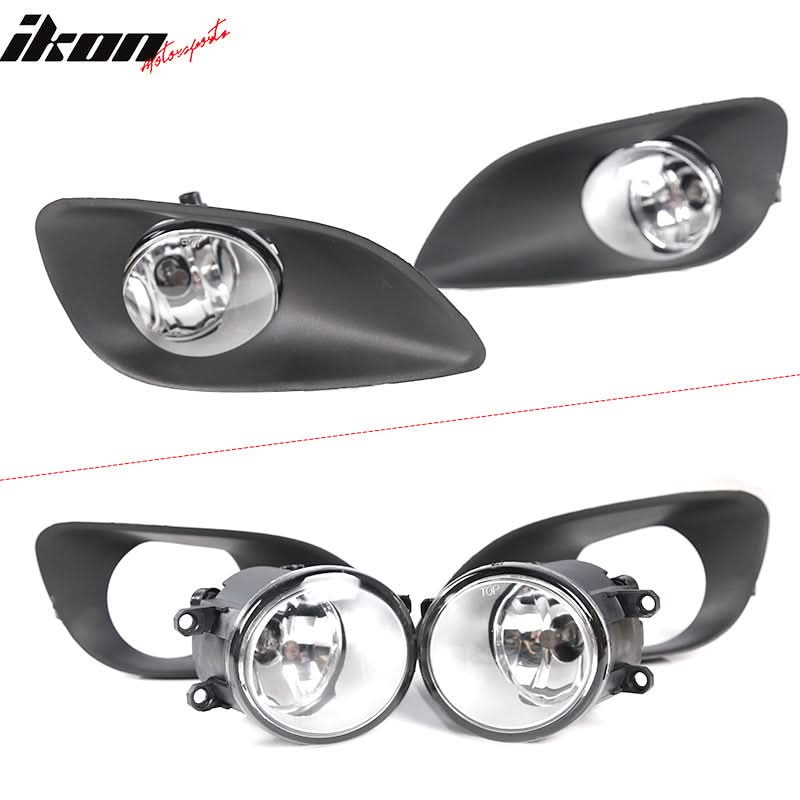 2006-2008 Toyota Yaris Sedan Front Bumper Clear Fog Lights Left Right - Image 2