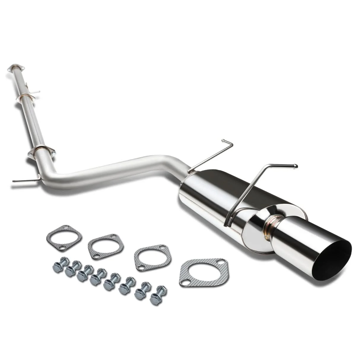 2006-2009 Mitsubishi Eclipse V6 Single Tip Catback Exhaust Stainless Steel - Image 2