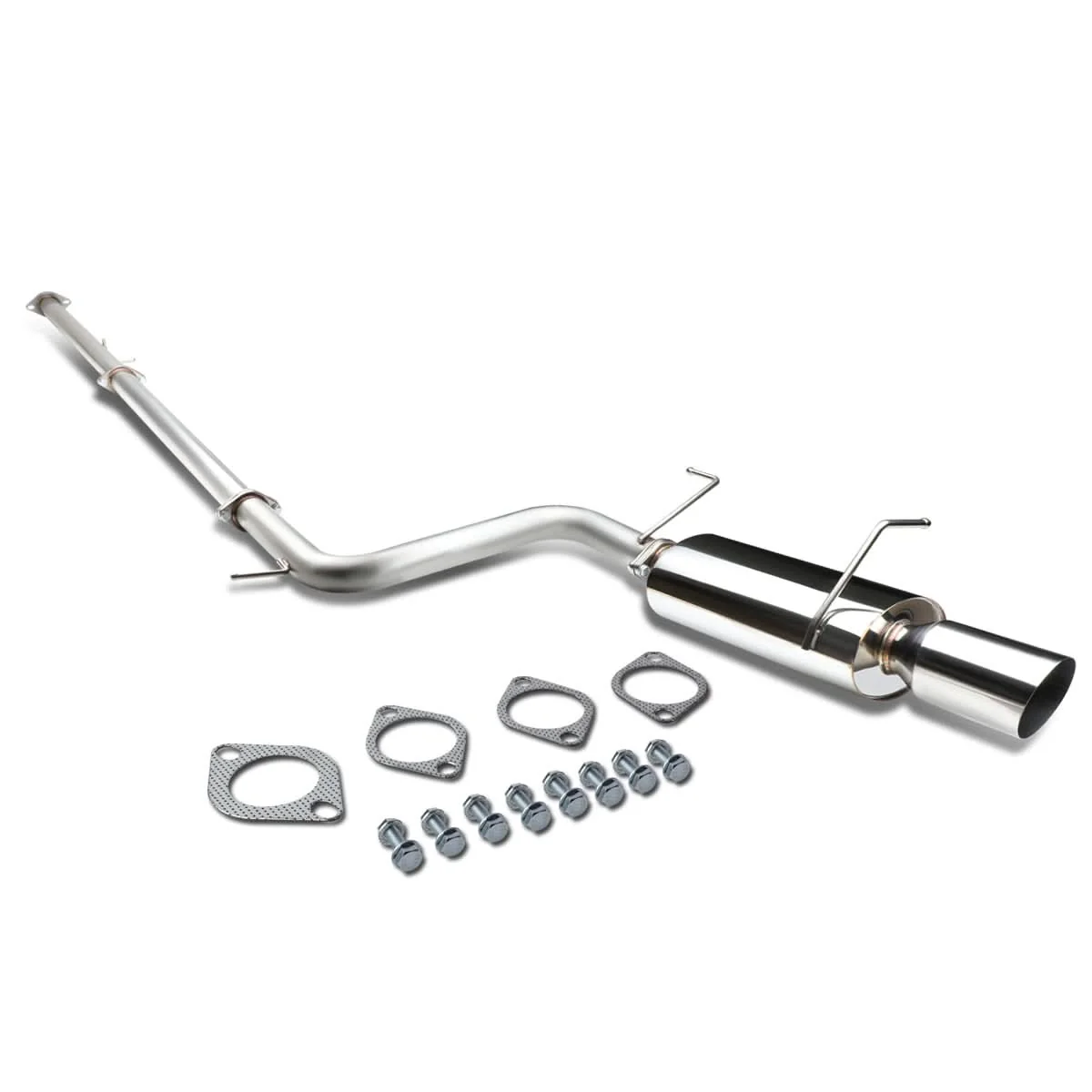 2006-2009 Mitsubishi Eclipse V6 Single Tip Catback Exhaust Stainless Steel - Image 3