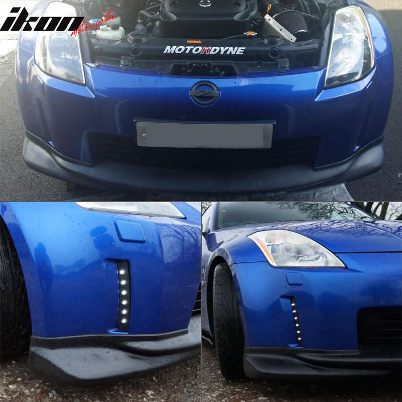 2006-2009 Nissan 350Z Z33 KS Style Unpainted Front Lip Splitter PU - Image 2